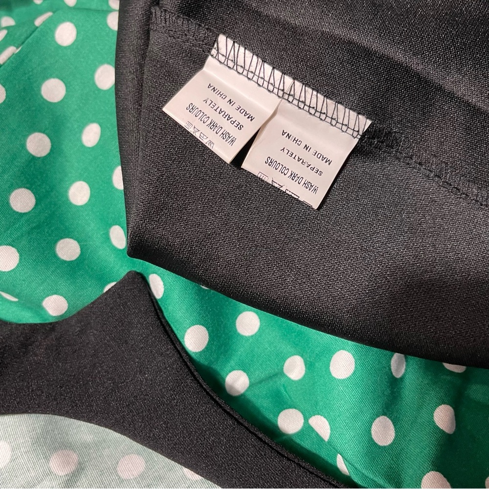 Audrey Hepburn Rockabilly Green Polka Dot Swing Dress Vintage Inspired 4XL - Picture 6 of 7